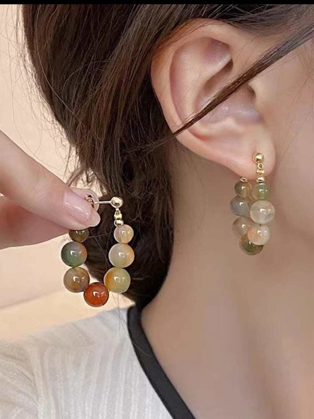 3for$20 Vintage New Chinese Style Colorful Beaded Earrings